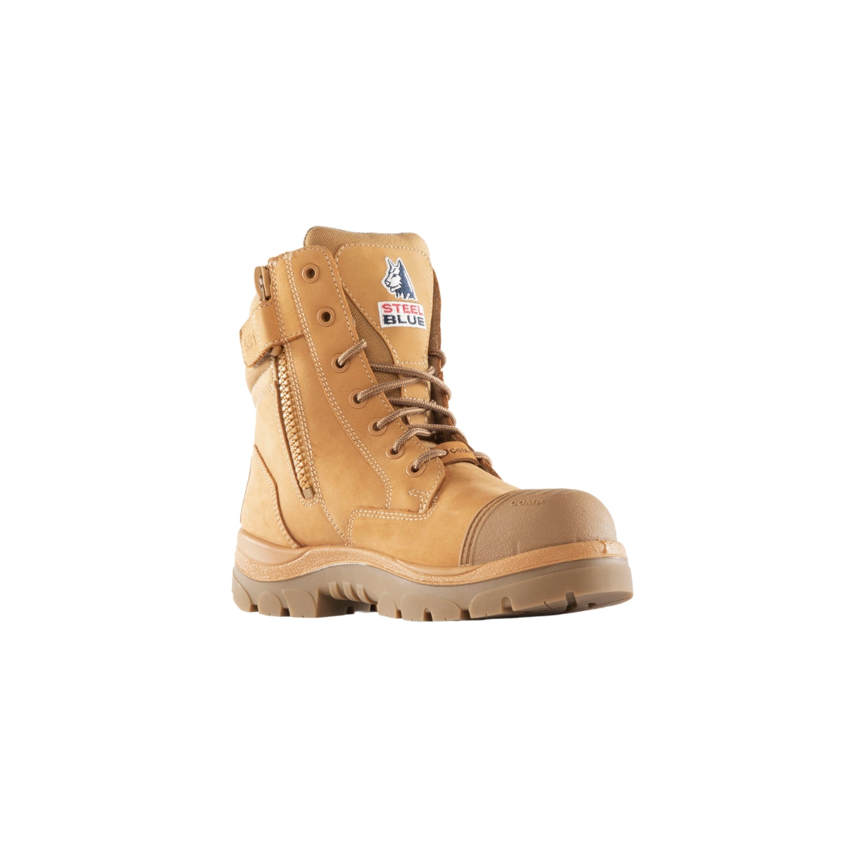 Steel Blue Southern Cross Zip Side Boot with Scuff Cap and Composite Toe