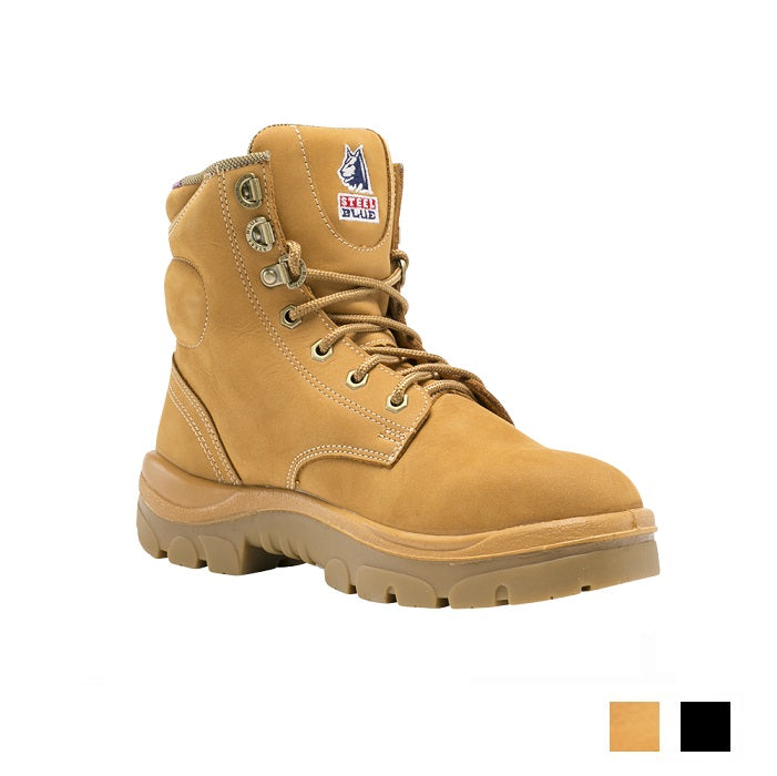 Steel Blue Ladies Argyle Lace Up Safety Boot