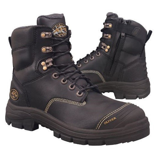 Oliver Black AT55 Series 150MM Zip Side Safety Boot