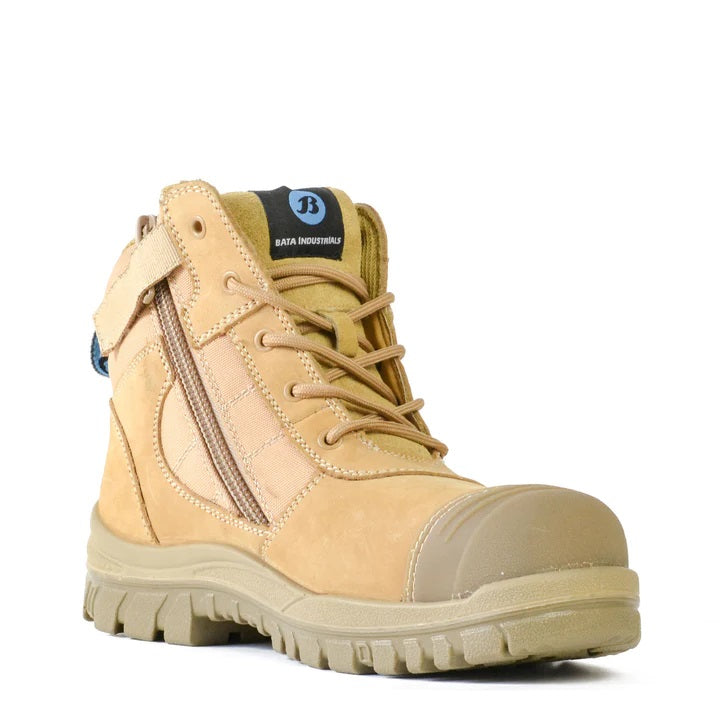 Bata Wheat Zippy Zip Side Safety Boot