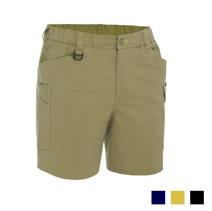 Bisley Stretch Cotton Elastic Waist Cargo Short