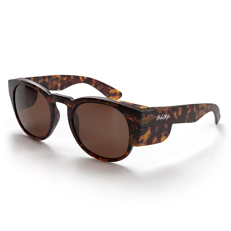 SafeStyle Cruisers Matte Brown Tortoise Frame Brown Polarised Lens
