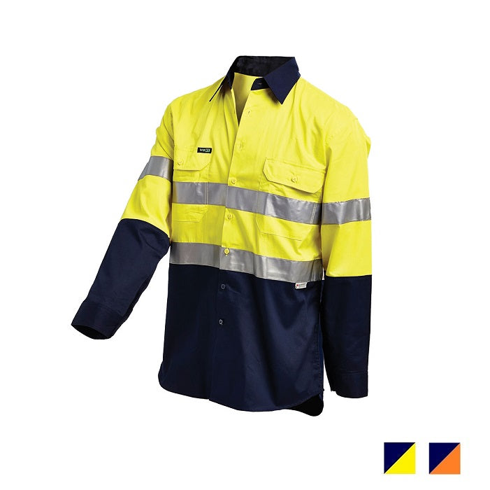 WORKIT Hi Vis Lightweight Long Sleeve Taped Shirt