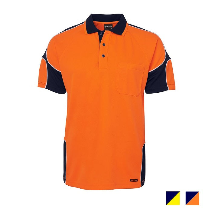 JB's Hi Vis Short Sleeve Arm Panel Polo