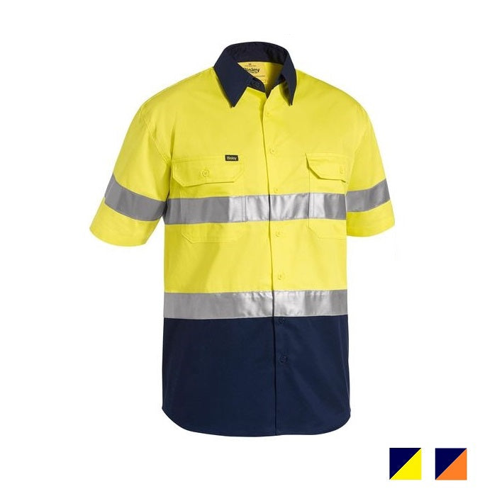 Bisley Hi Vis Taped Cool Lightweight Short Sleeve Shirt