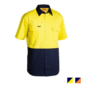 Bisley Cool Lightweight Hi Vis Short Sleeve Shirt