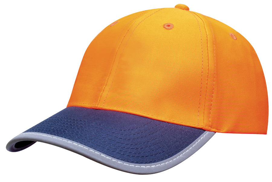 Headwear Professionals Luminescent Safety Cap with Reflective Trim