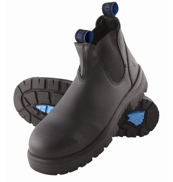 Steel Blue Hobart Black Leather Elastic Sided Safety Boot