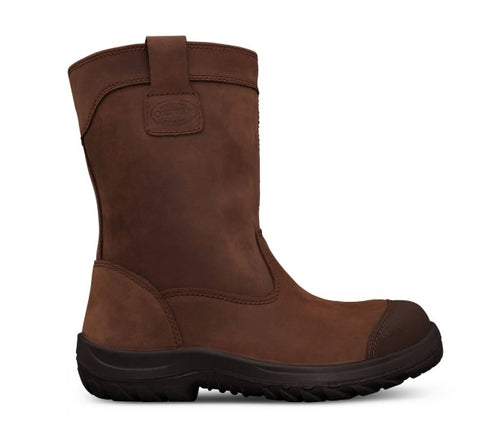 Oliver 250mm Brown Pull On Riggers Safety Boot