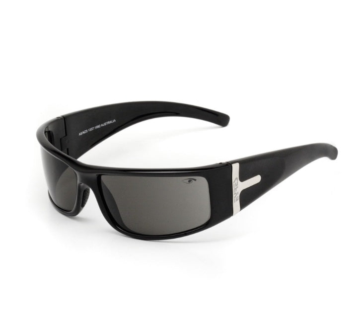 Eyres Allure Safety Glasses Shiny Black Frame & Grey Lens