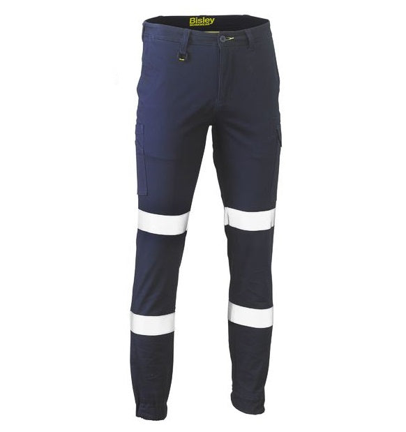 Bisley Taped Biomotion Stretch Cotton Drill Cargo Cuffed Pants