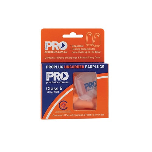 ProChoice ProBullet Tapered Hi Vis Orange Disposable Earplugs Pack of 10